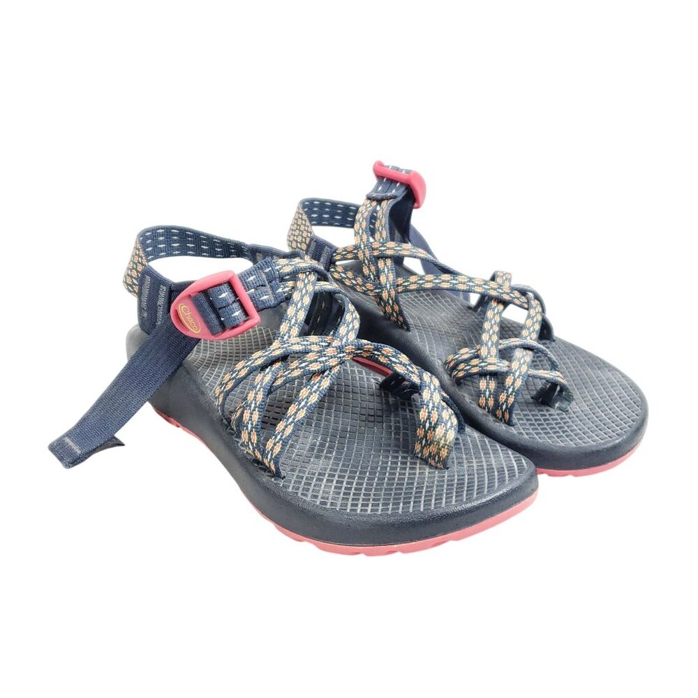 Chaco Women's Size 6 Sports Sandals ZX/2 Navy Blue Orange